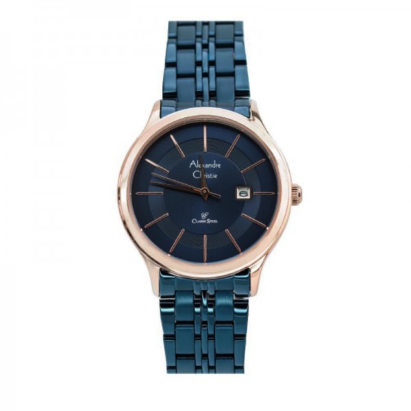 Alexandre Christie AC 8348 Rosegold Blue Lady LDBURBU